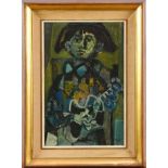 *Antoni Clave (1913-2005) oil on board - "Petit Arlequin", signed, 40cm x 26cm, framed Provenance: