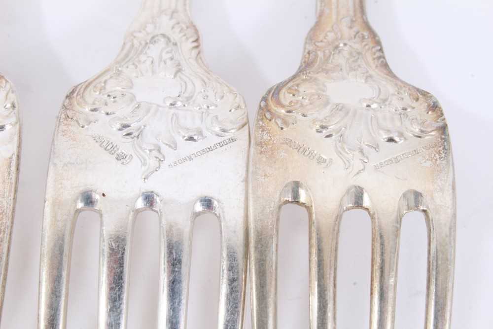 Six Late 19th/early 20th Century German Silver Dinner Forks, Rococo pattern, from the Royal Prussian - Image 8 of 8