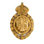 Rare King George V ormolu Royal Coat of Arms carriage badge