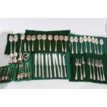 Good extensive service of silver cutlery by Garrard's, other similar pieces added by Mappin and Webb