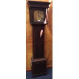 18th century 30 hour longcase clock by Sam Harley, Salop in oak case - one weight - no pendulum
