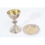 Victorian communion chalice and paten.