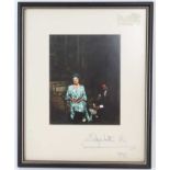 H.M.Queen Elizabeth The Queen Mother, signed photograph of Her Majesty with her loyal Page William