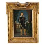 Charles I portrait oil on panel