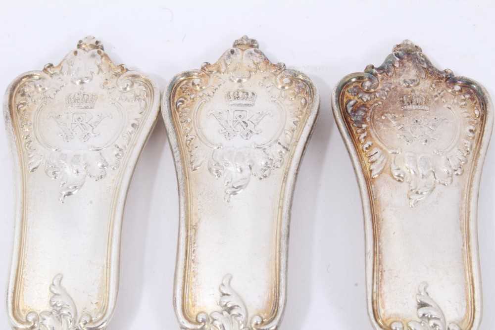 Six Late 19th/early 20th Century German Silver Dinner Forks, Rococo pattern, from the Royal Prussian - Image 4 of 8
