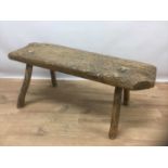 19th century rustic long stool