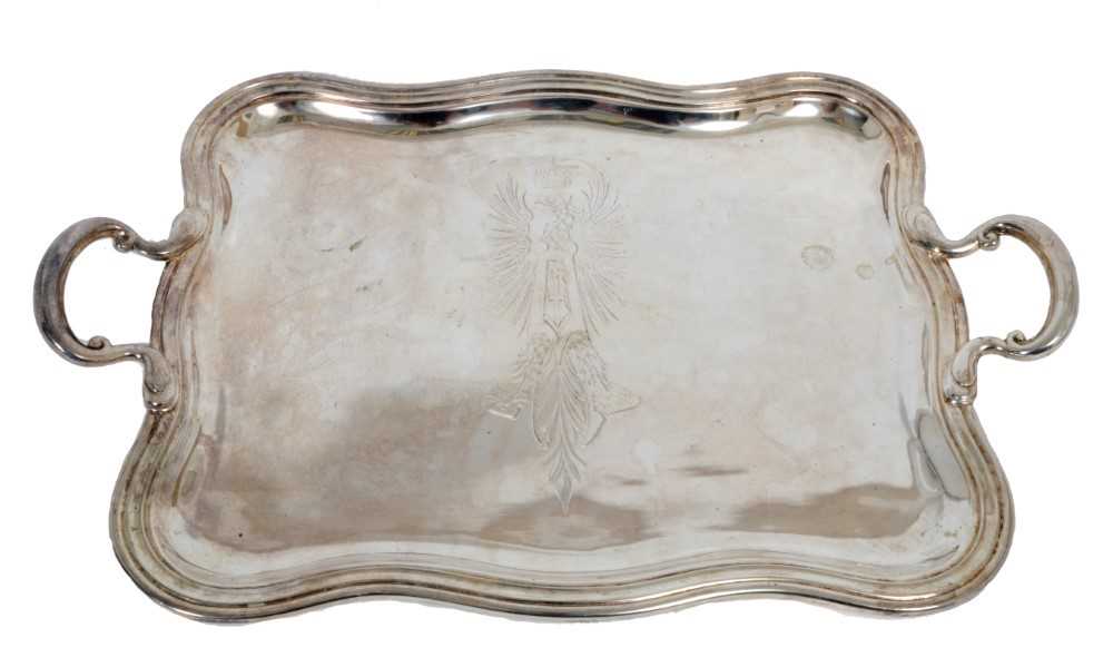 Princess Maria Laetitia Bonaparte (1866-1926) French silver plated tray - Image 2 of 7