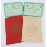 The Coronation of H.M. Queen Elizabeth II, 2 June 1953- two entrance tickets, ceremonial and Order