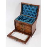 Victorian walnut jewellery box