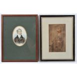 Two 19th century watercolour portraits of Cheseldon Henson