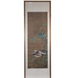 Late 19th / 20th century Chinese scroll painting on silk