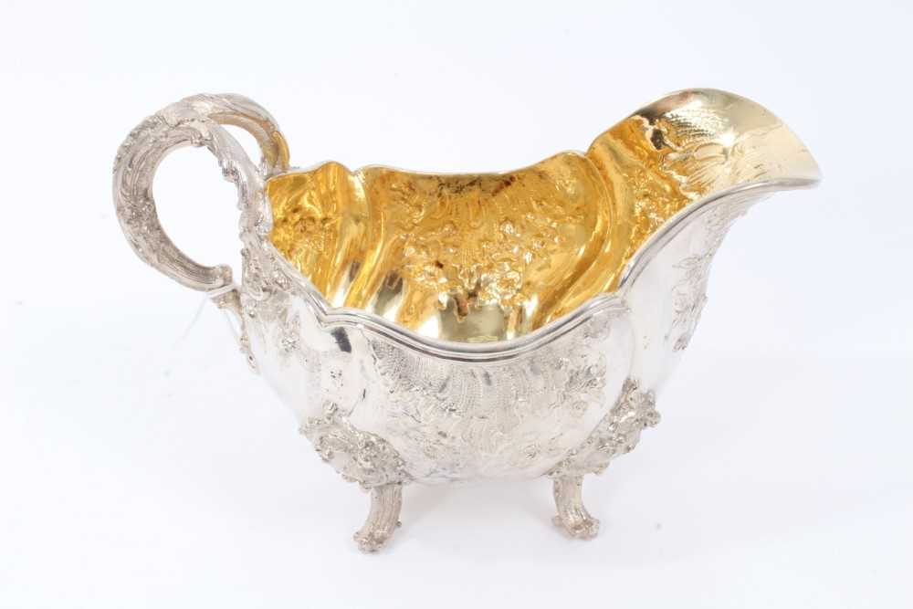 Two Late 19th Century German Silver Sauce Boats of oval form, from the Royal Prussian Collection, wi - Image 4 of 9