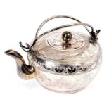 Late 19th/early 20th century Chinese Silver teapot of small proportions