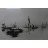 William Lionel Wyllie (1851-1931) signed artist proof etching - The Highway of Nations, 31cm x 48cm,