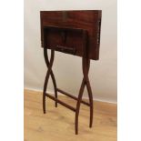 Late 19th / early 20th century mahogany patent folding bezique table