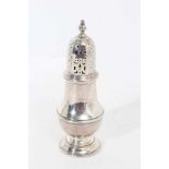 1930s silver sugar caster of baluster form