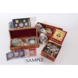 World Mixed coinage and medallions to include some silver The Royal Mint UK Proof Crown '70th Birthd