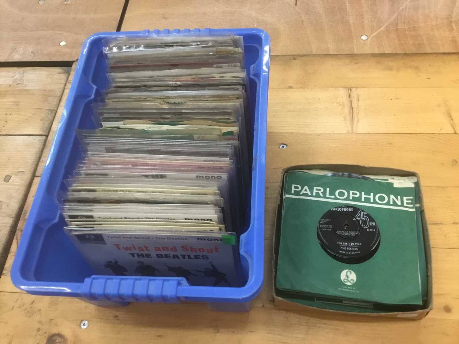 Selection of Beatles EP's and singles (approximately 125) conditions vary considerably, some multipl