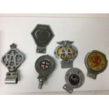 Lot 1930s-1950s car badges including commercial AA (6)