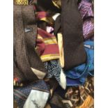 A lot of Gentlemen's vintage ties, many silk including 'Horse bit' Hermes, Loewe Dior, Valentino, Ch