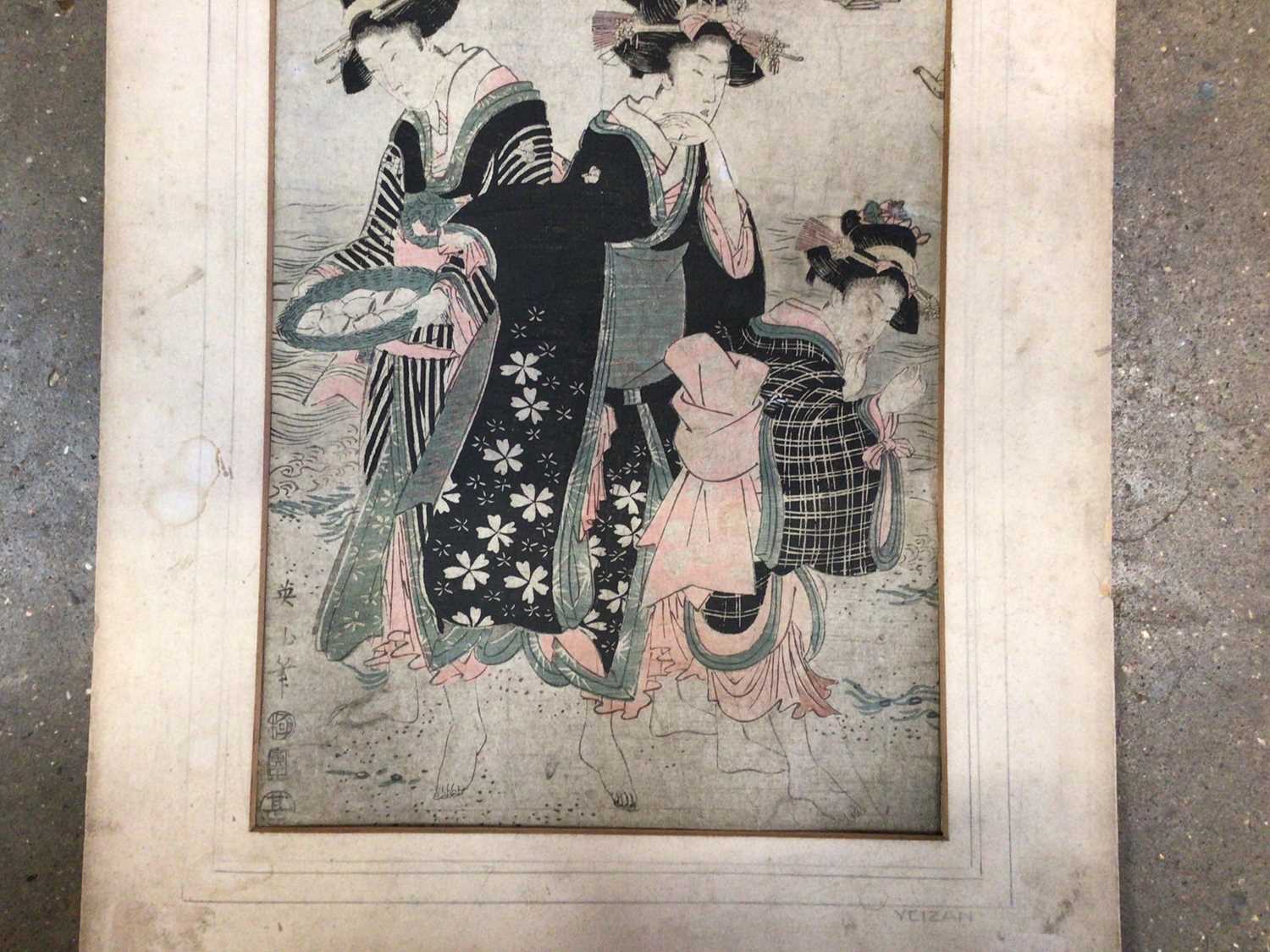 Old Japanese woodblock print - Image 6 of 8