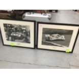 Tony Brooks, signed black and white photograph by Ted Lewis of the 1959 Goodwood Tourist Trophy race