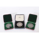 G.B.-The National Pig Breeders Association White Metal Medallions x 3 - diameter 50mm, awarded to Br