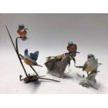 Two Boehm porcelain groups of kingfishers