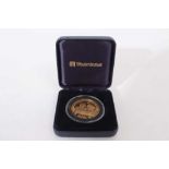 Gibraltar - The Westminster issued Gold proof Crown 'The Life of Elizabeth the Queen Mother - Christ