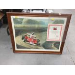Lawrence Klonaris, signed limited edition print of Niki Lauda, 1975 World Champion, Ferrari 312 B3 n