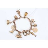 9ct gold charm bracelet