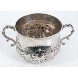 Late Victorian Britannia silver porringer