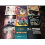 One box of Rock LP records