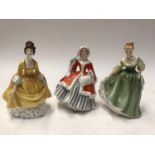 Three Royal Doulton figures - Noelle HN2179, Coralie HN2307 and Fair Lady HN2193