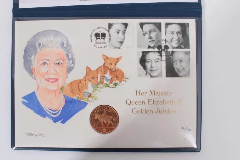 G.B. Westminster issued Gold Five Pound Coin cover celebrating 'Queen Elizabeth II Golden Jubilee' 2 - Image 2 of 2