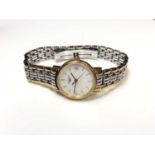 Longines ladies' bi-metal wristwatch in box