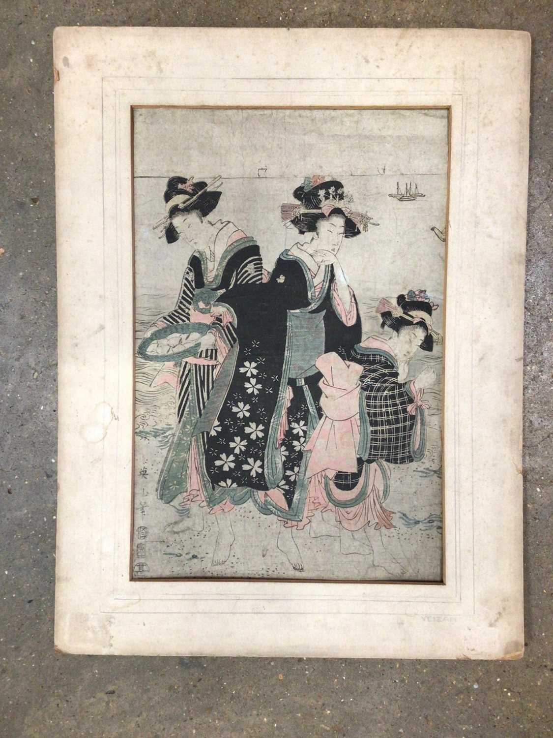 Old Japanese woodblock print - Image 2 of 8