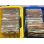 Box of 80 plus single records including Impalas, Isley Brothers, Idle Race, Johnny Nash, Vipers, Und