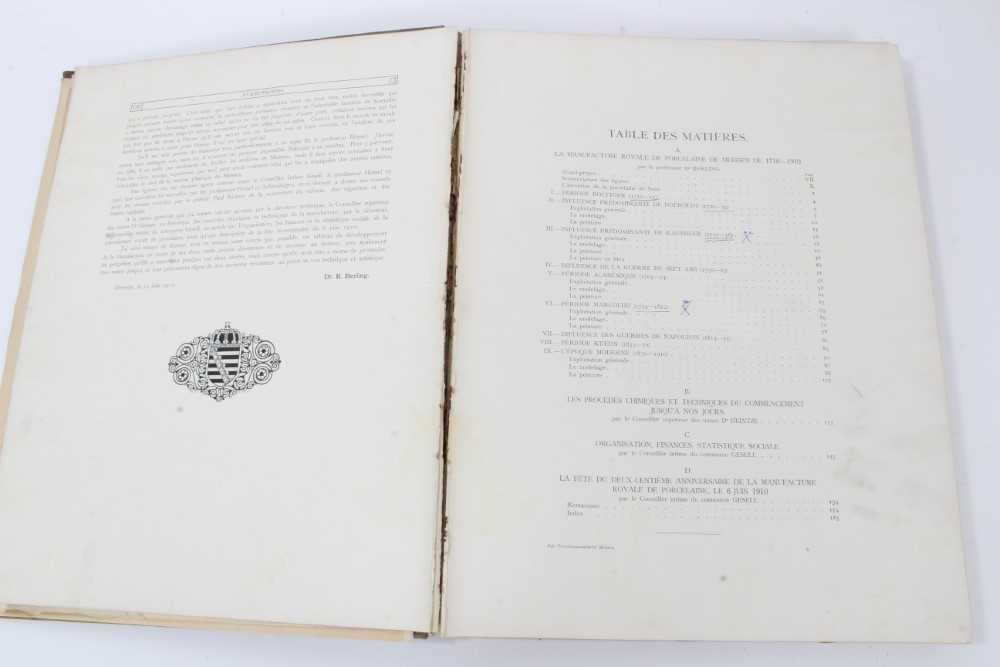 Book- "Koniglich Sachsische Porzellanmanifakaktur Meissen " Dissertation Programme De La Plus Ancien - Image 5 of 8