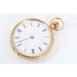 18ct gold cased fob watch