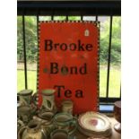 Vintage Brooke Bond Tea enamel advertising sign, 76 x 50.5cm