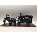 Good quality contemporary scratch build model of a Victorian Horse Drawn Hearse C.1895