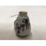 Early William Moorcroft MacIntyre late Florian ware miniature vase with tube lined ribbon and floral