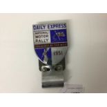 1951 Daily Express National Motor Rally enamel car badge