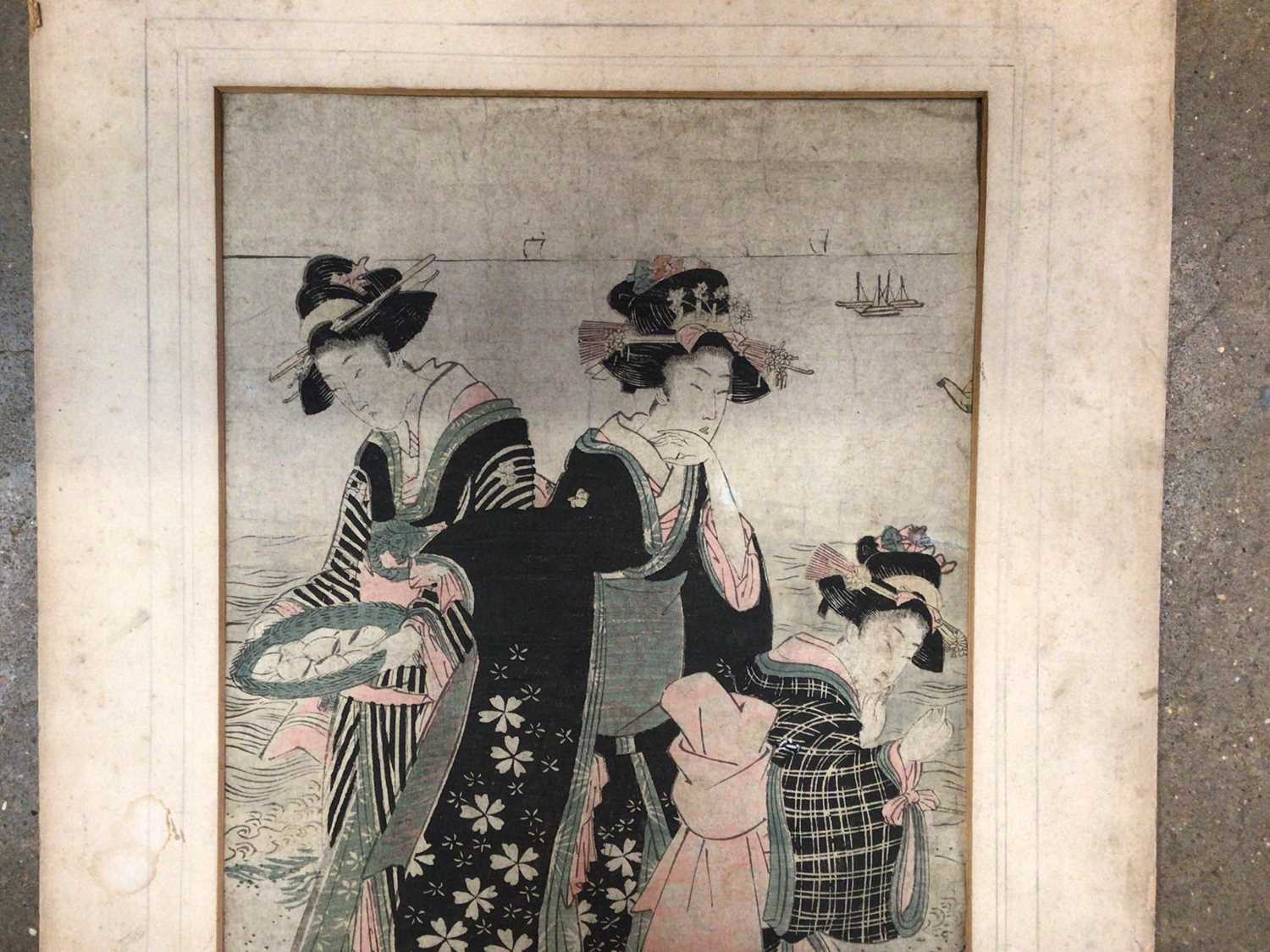 Old Japanese woodblock print - Image 5 of 8