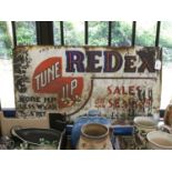 Vintage Redex Tune up enamel advertising sign, 76.5 x 40.5cm