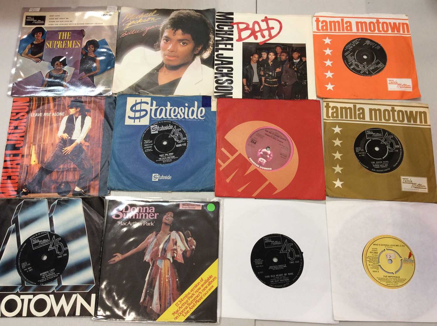 Two boxes containing approx 175 Tamla Motown, Soul and Disco singles and EP's including Michael Jack