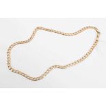 9ct gold flat curb link chain