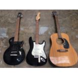 Tanglewood Electric Guitar, Gould Electric Guitar and Westville acoustic guitar