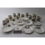 Collection of First World period ceramics commorating the end of The First World War and the Armisti